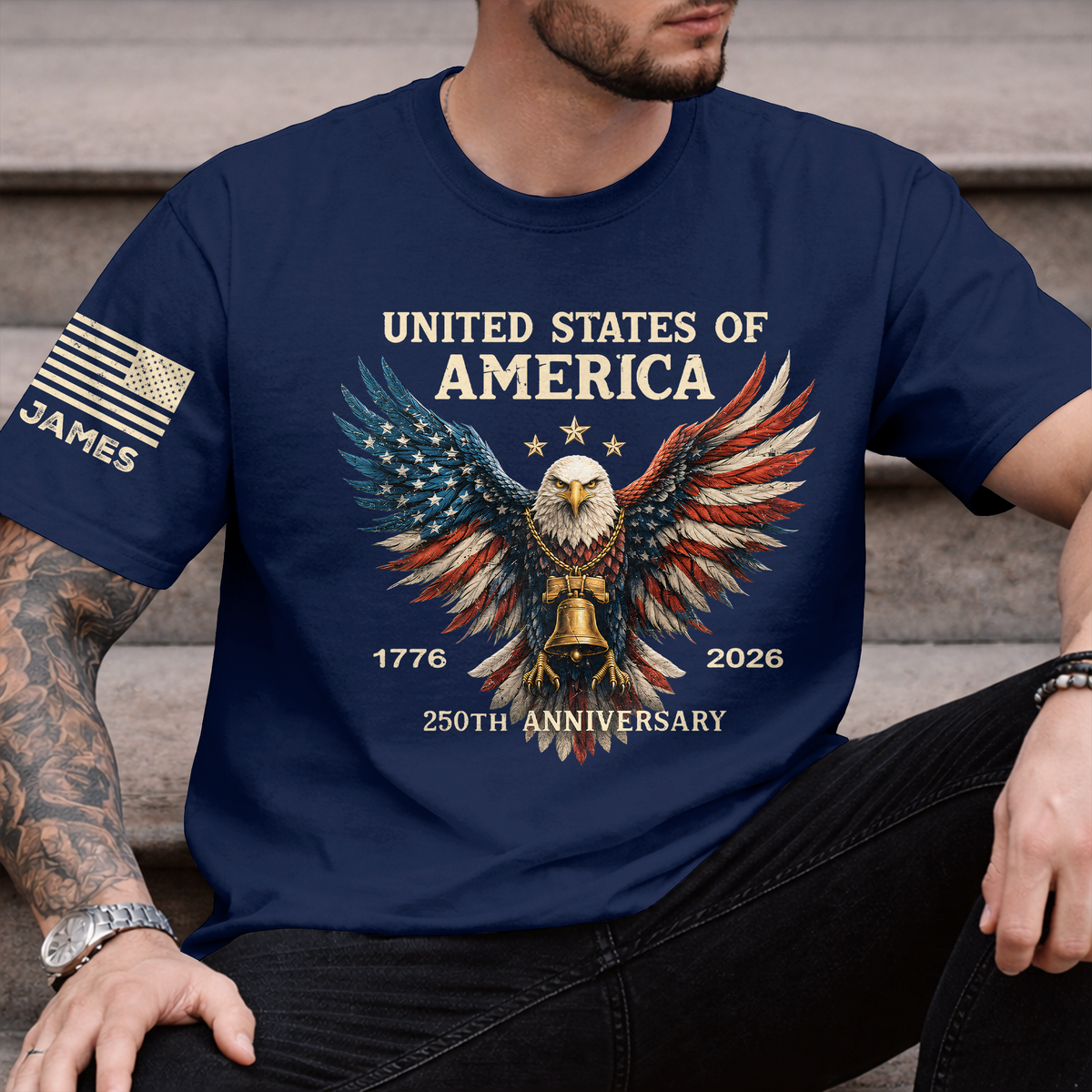 Personalized USA 250th Anniversary Eagle 1776¨C2026 Short Sleeve Print Shirt LM32 669045