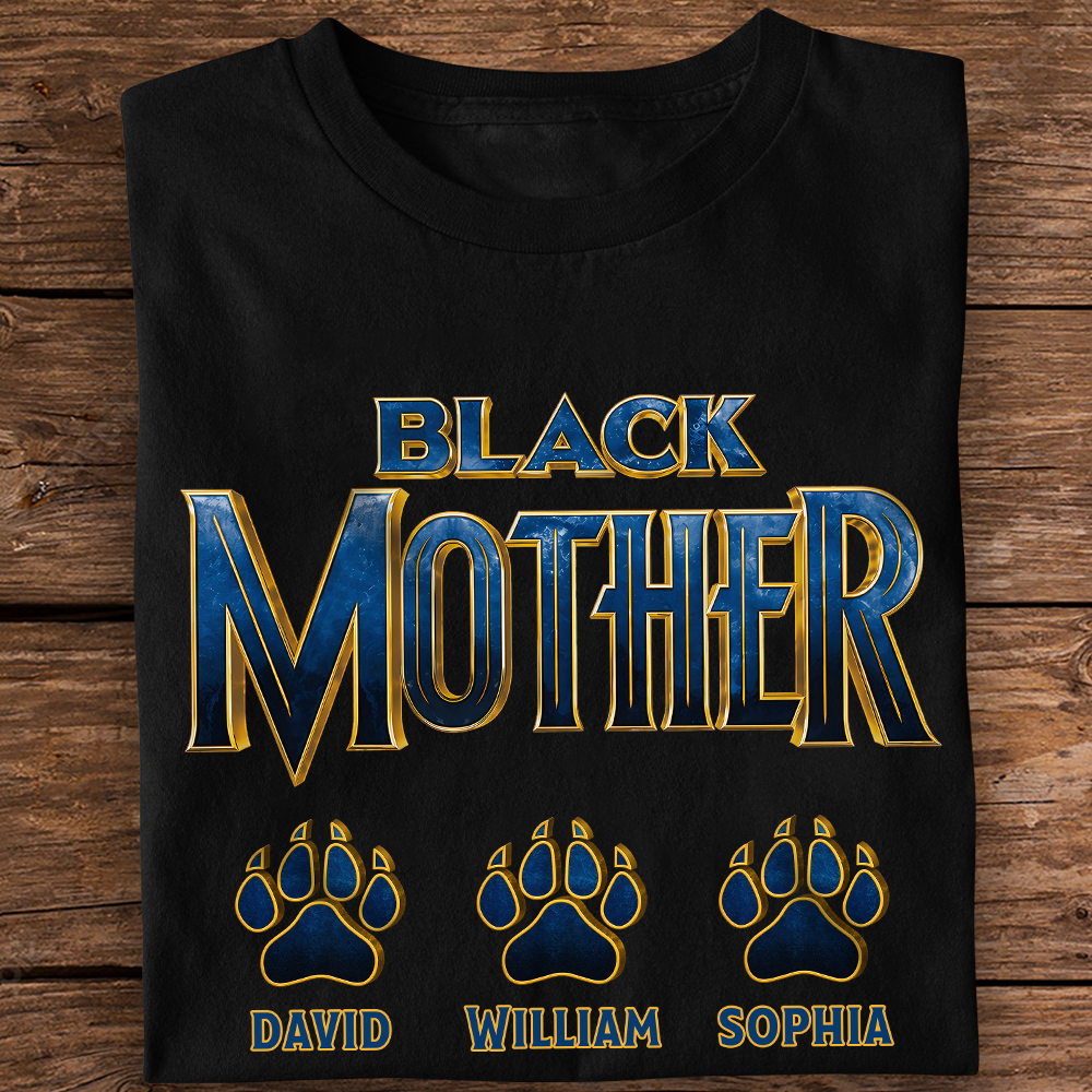 Custom Kids Names Black Mother Panther Dark Shirt, Personalized Mother¡¯s Day Gift LM32 899887