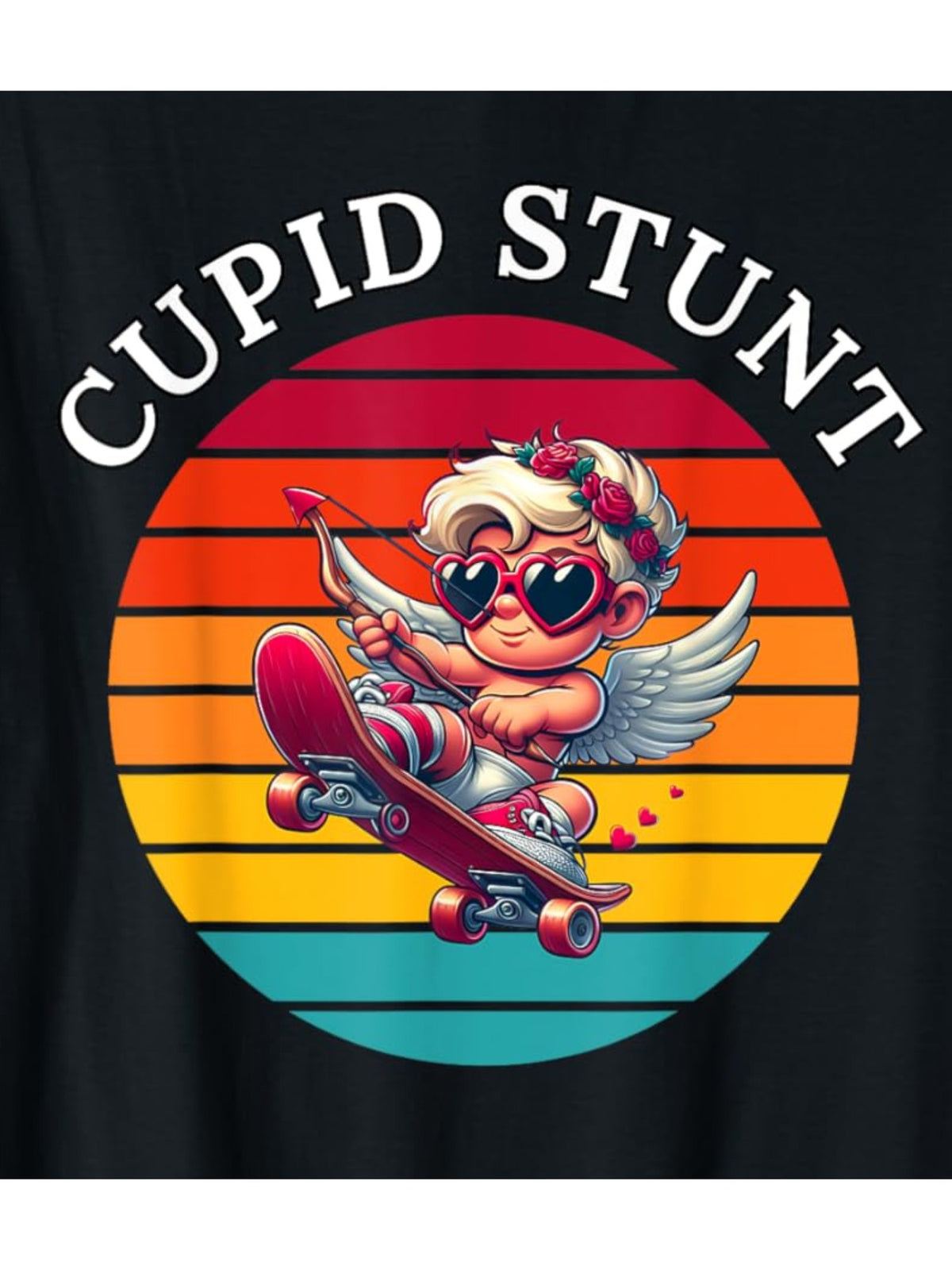 Cupid Stunt Funny Valentine'S Day Quotes Retro Trendy Printed T-shirt, Men'S Casual and Comfortable T-shirt Summer, Men'S Short-sleeved Top for Everyday Activities Birthday Gift Valentine'S Day Gift to Men