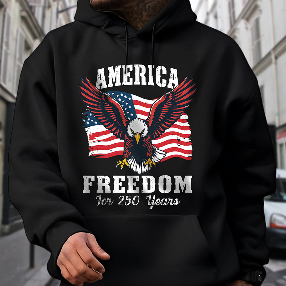 250 Years of Freedom America Patriotic Eagle Flag Dark Shirt HA75 897136