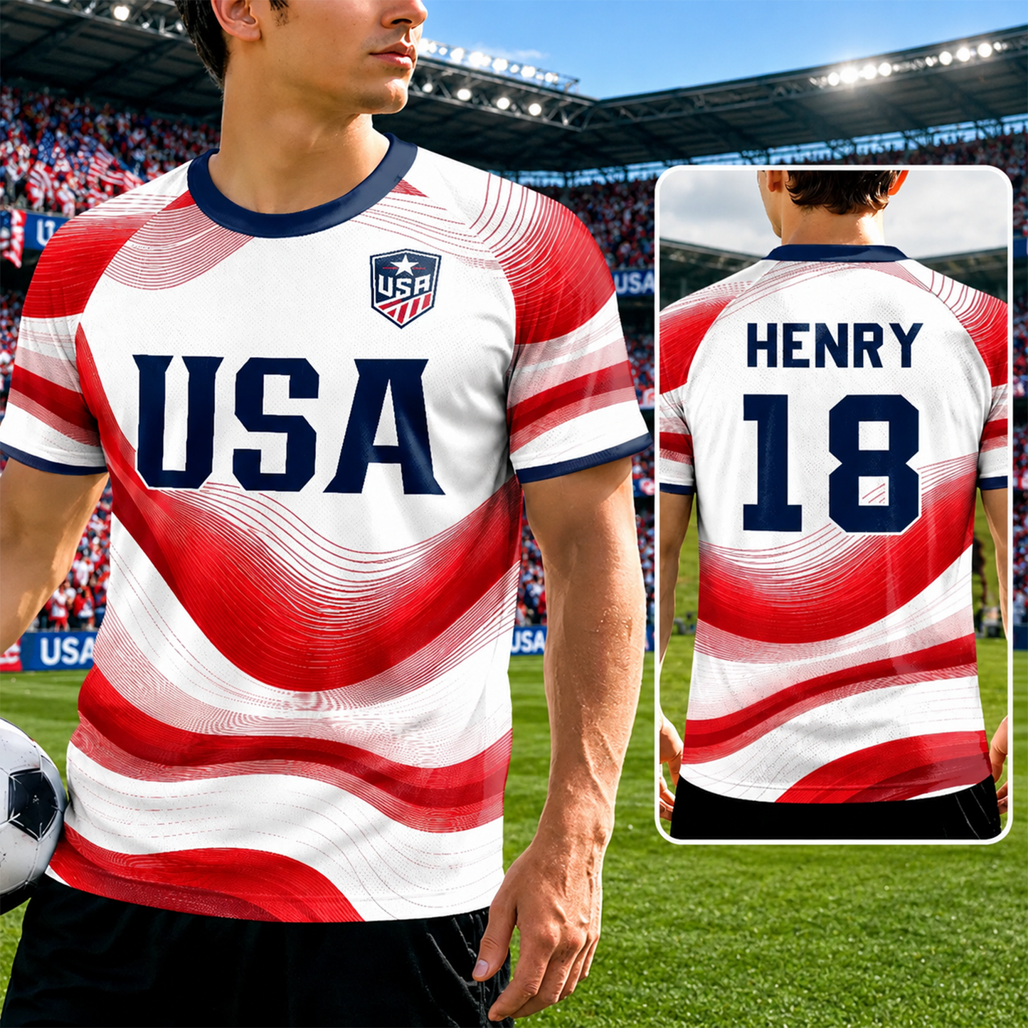 Custom Men's USA 2026 Jersey Shirt - Personalized Gifts For Soccer Lovers, Sports Fans, Sports Lovers TH10 170369