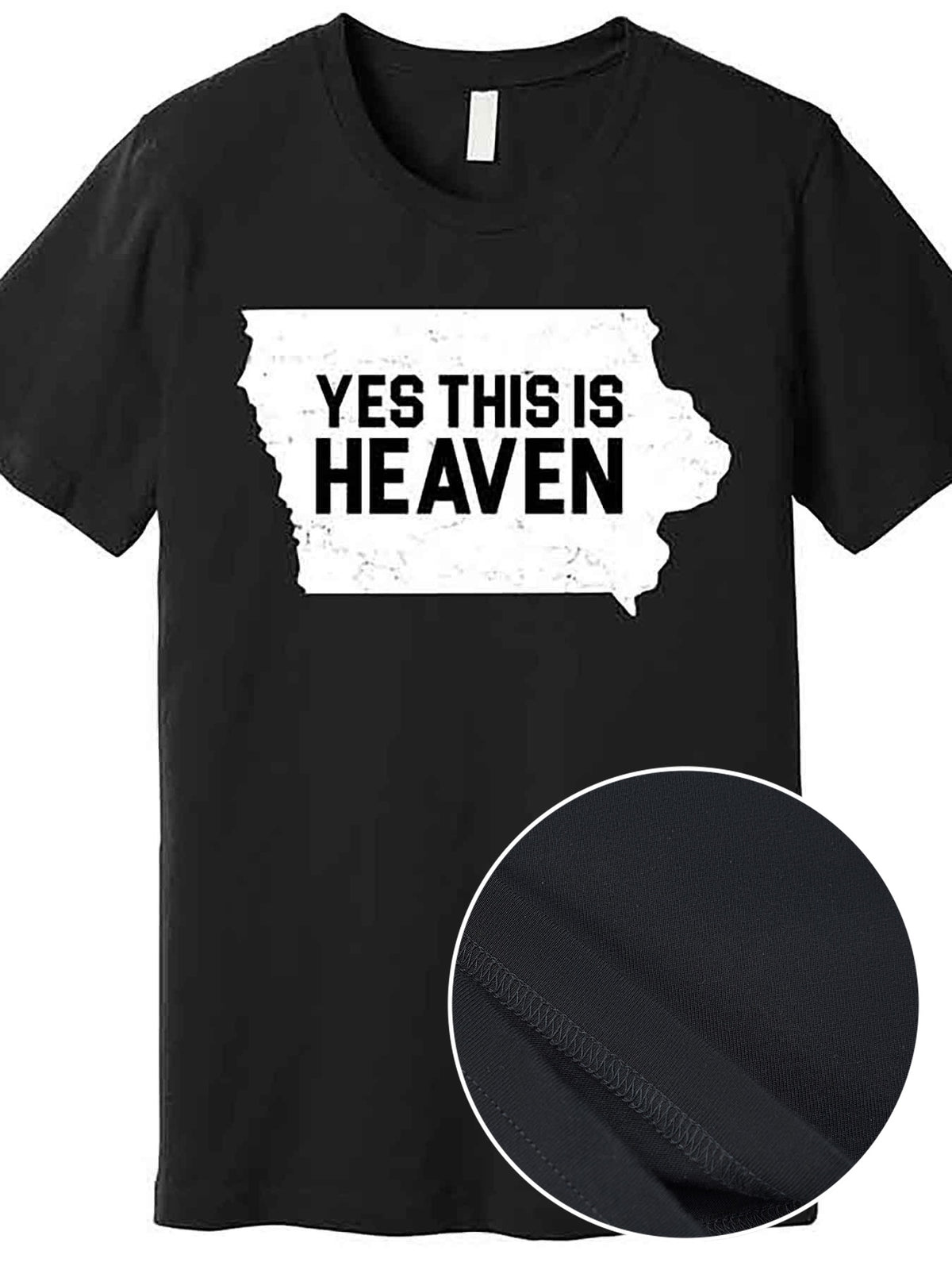 Yes This Is Heaven Iowa State Premium T-Shirt 227692 funny Men'S Short Sleeve Graphic T-shirt Collection black AA