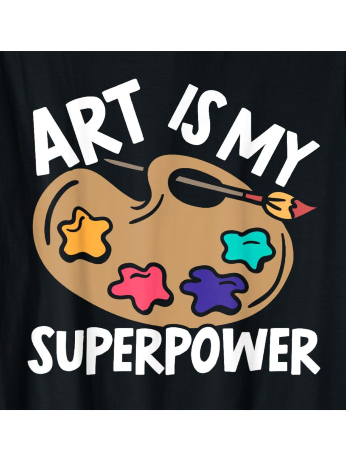Art Is My Superpower Retro Trendy Printed T-shirt, Men's Casual and Comfortable T-shirt Summer, Men's Short-sleeved Top for Everyday Activities Birthday Gift to Men