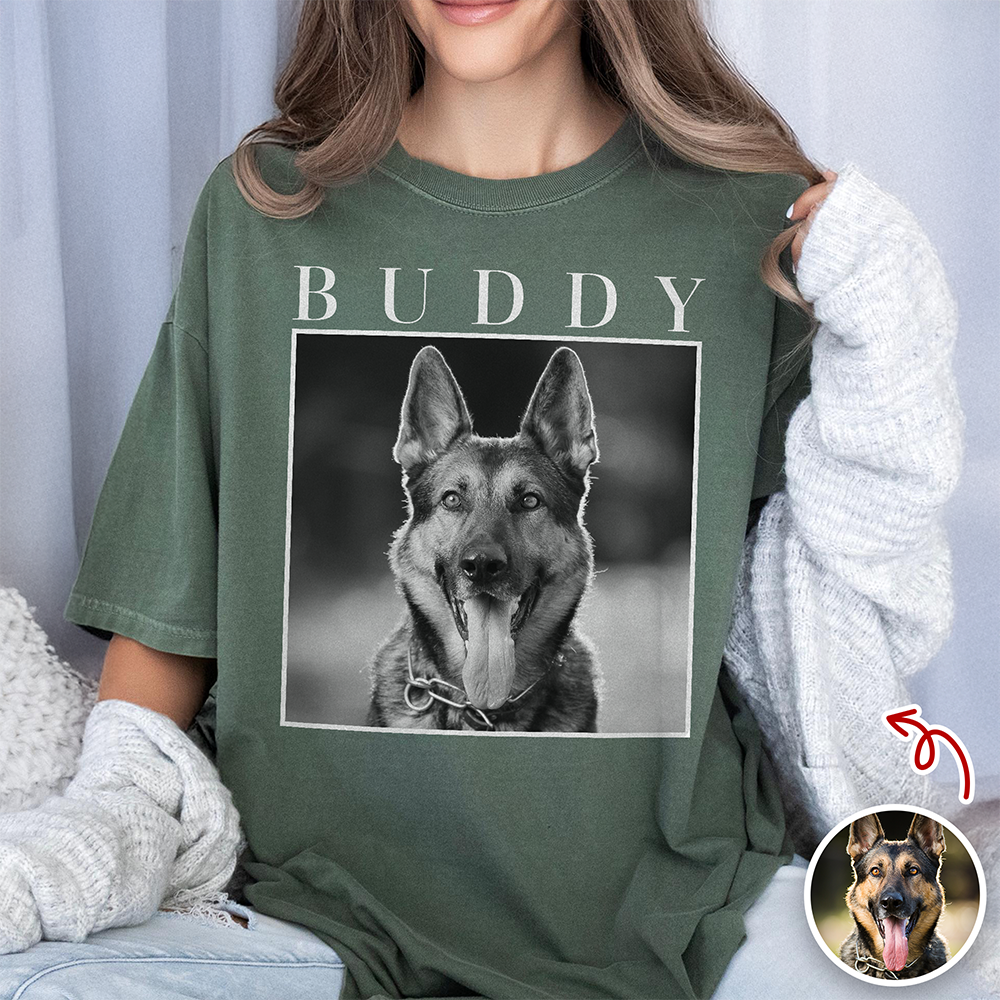 Custom Name & Photo Vintage Comfort Shirt Pet Memorial, Pet Lover Gift TH10 170375