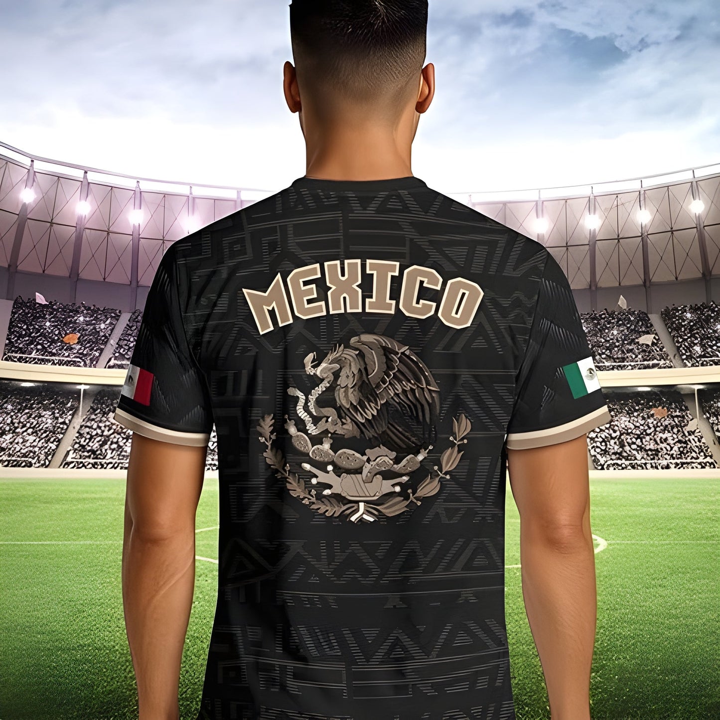 Mexico Soccer Jersey, Mexico Flag Aztec Eagle Jersey Tshirt Sport Lovers LM32 669443