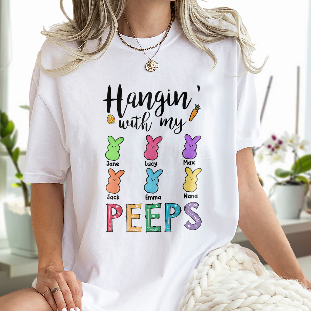 Hangin¡¯ With My Peeps Easter Bright Shirt Personalized Gift For Easter Day HO82 901210
