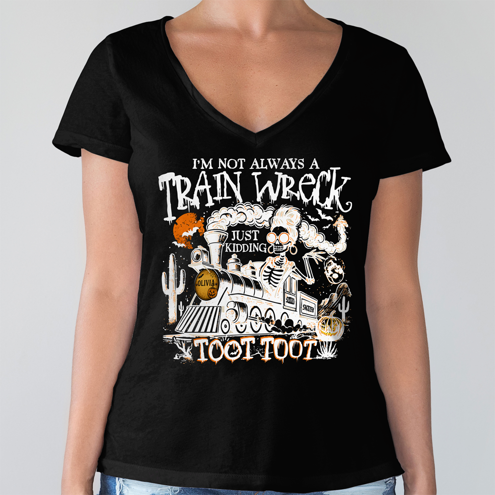 Personalized I¡¯m Not Always A Train Wreck Halloween Humor Dark Shirt HA75 897500