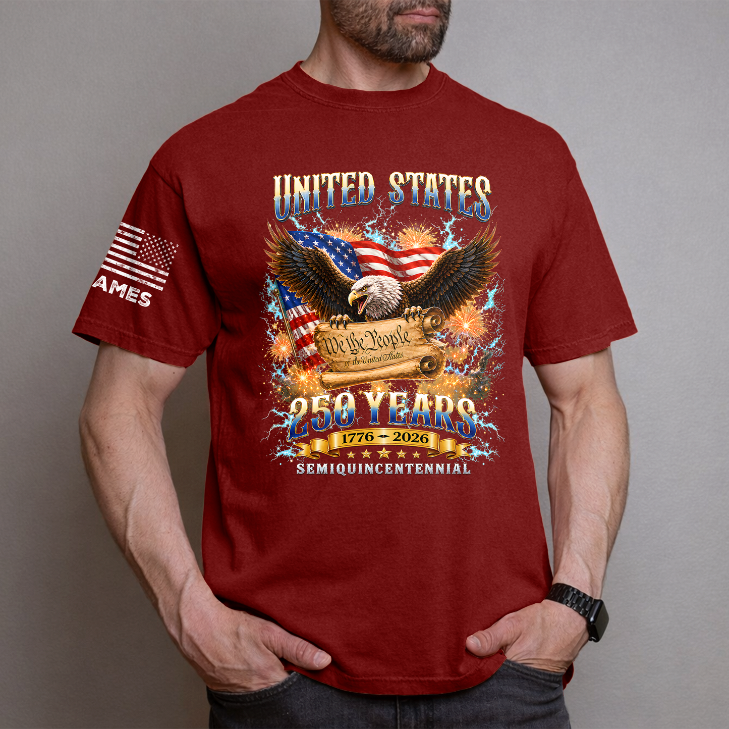 Personalized USA 250th Anniversary Eagle 1776¨C2026 Short Sleeve Print Shirt LM32 669045