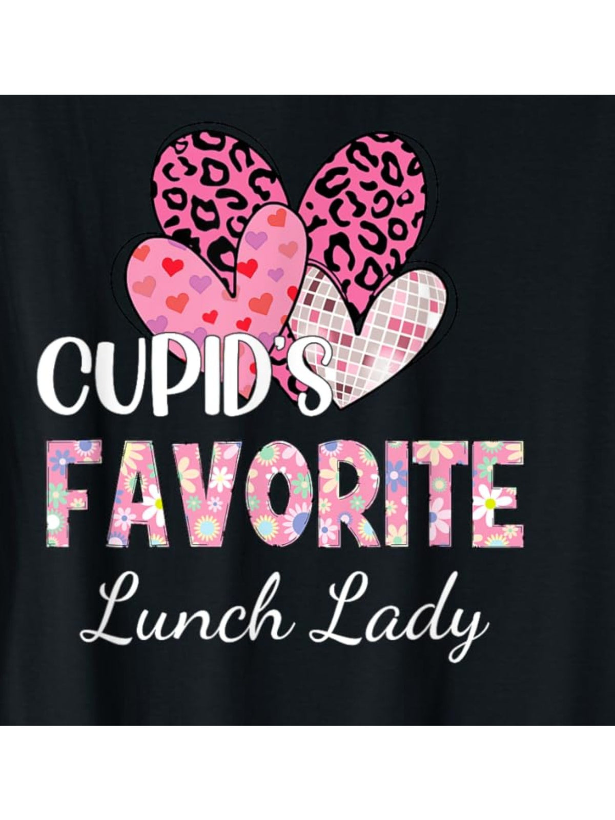 Cupid's Favorite Lunch Lady" Funny Print Men's T-Shirt - Soft Cotton, Casual & Comfortable Summer Tee for Casual Attire, Perfect Birthday Gift