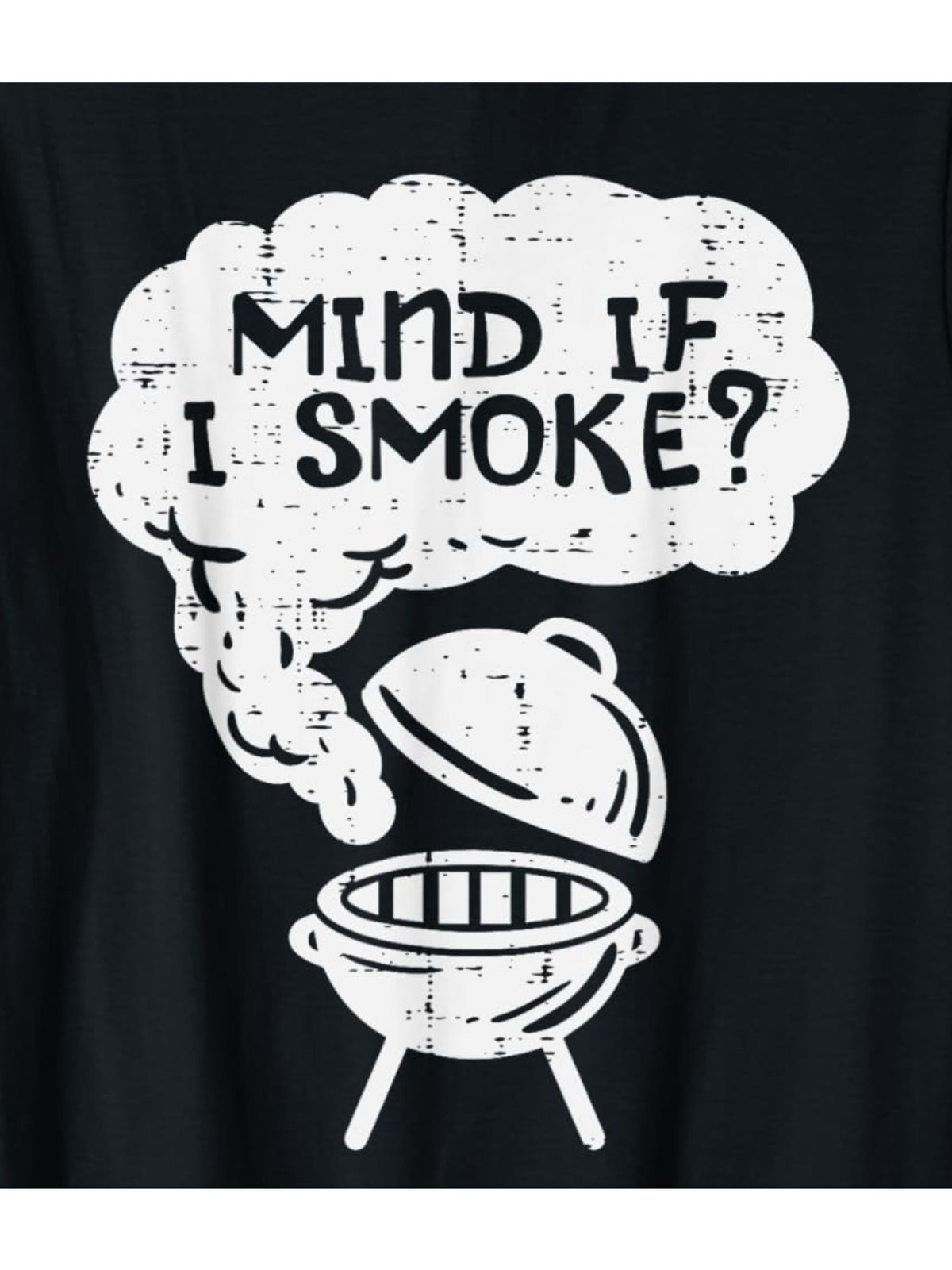 "Mind If I Smoke" Funny BBQ Steak Grill Lover Men's T-Shirt - Retro Printed, Casual & Comfortable Cotton Top for Summer, Short-Sleeved, Machine Washable, Perfect Birthday Gift