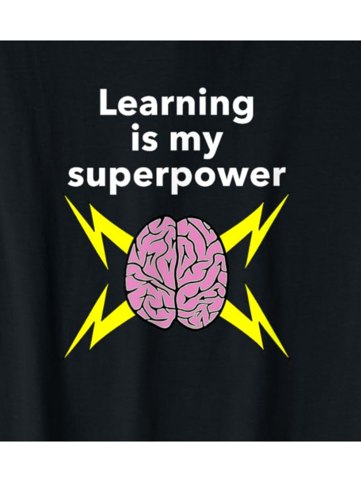 Learning is My Superpower" Men's T-Shirt - Soft Cotton, Casual & Comfortable, Retro Printed Design for Casual Attire, Perfect Gift for Birthdays & Valentine's Day