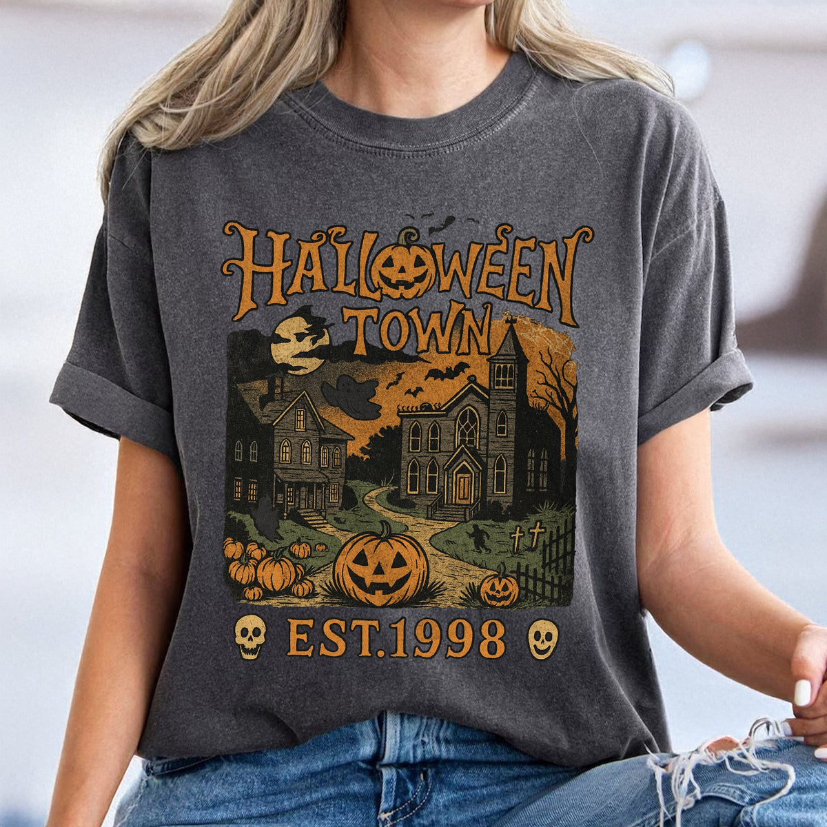 Halloweentown Est. 1998 Vintage 90s Style Halloween Comfort Shirt HA75 892892