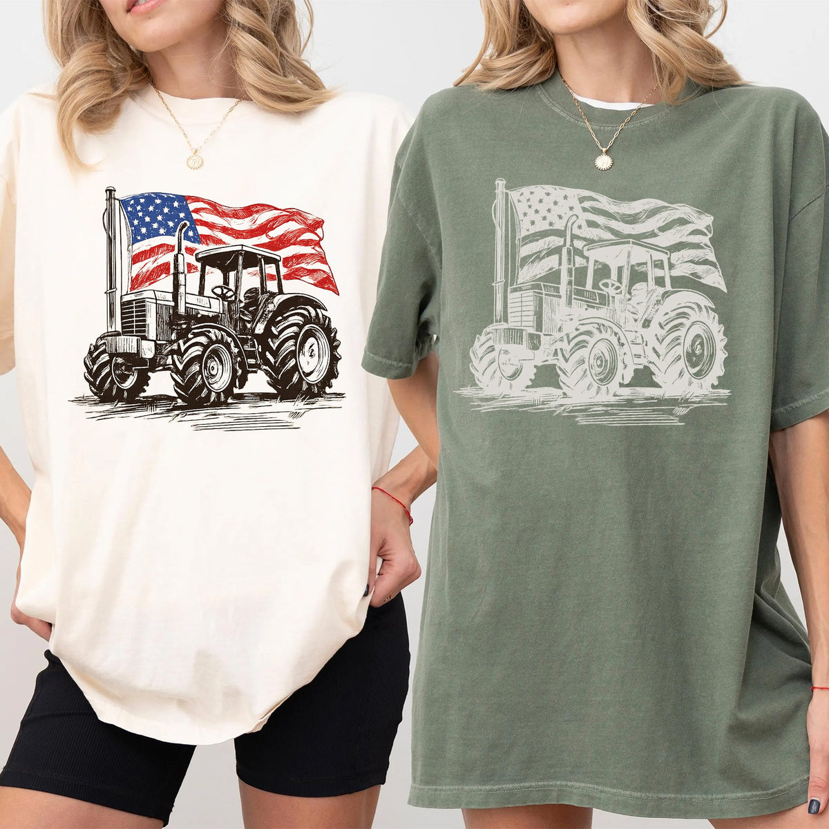 American Flag Tractor Comfort Shirt USA Independence Day Gift LM32 669217