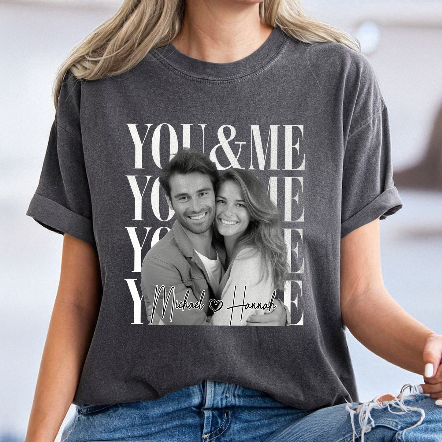 Personalized Vintage Photo You & Me Couple Comfort Shirt HA75 921454