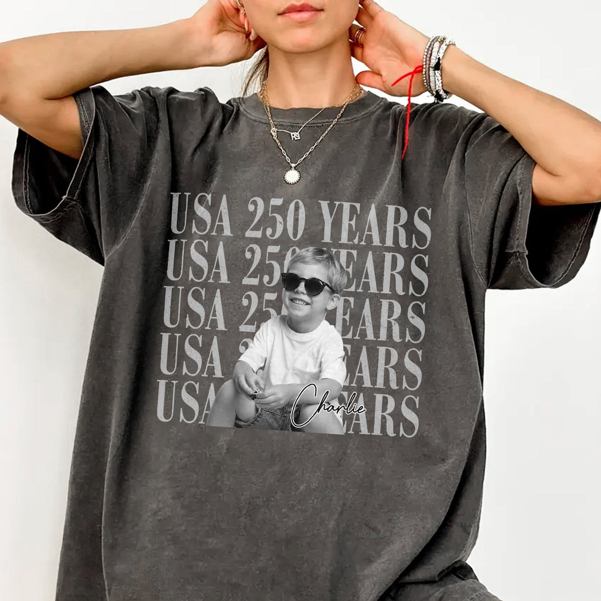 Personalized Vintage Photo USA 250 Years Freedom Comfort Shirt TH10 169975