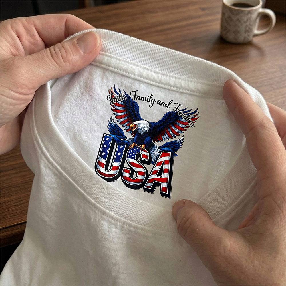 Faith, Family & Freedom 250th Anniversary of America Neck Print Shirt CH07 910908
