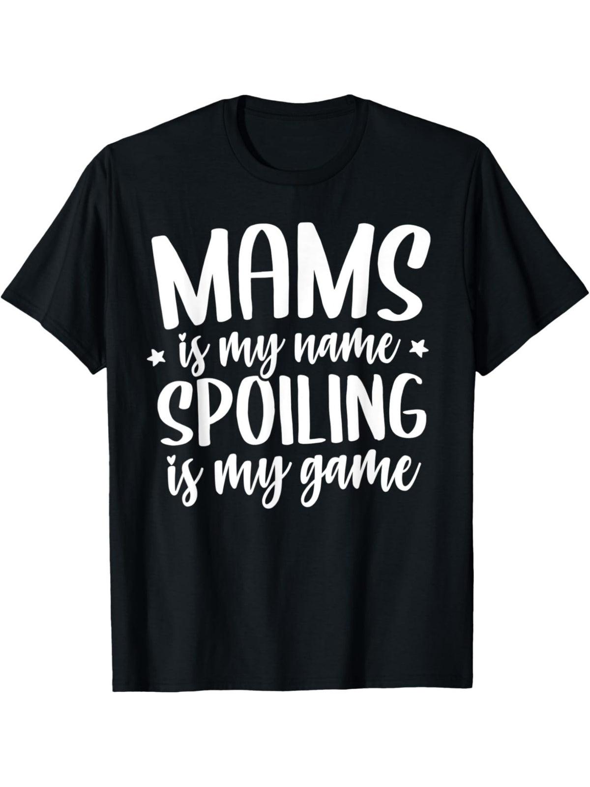 "Mams is my Name Spoiling is my Game" Men's Retro Trendy Printed T-Shirt - 100% Cotton, Comfortable Short-Sleeved Top for Everyday Activities, Summer Casual Wear, Ideal Birthday Gift, Casual And Comfortable, Birthday Gift to Men