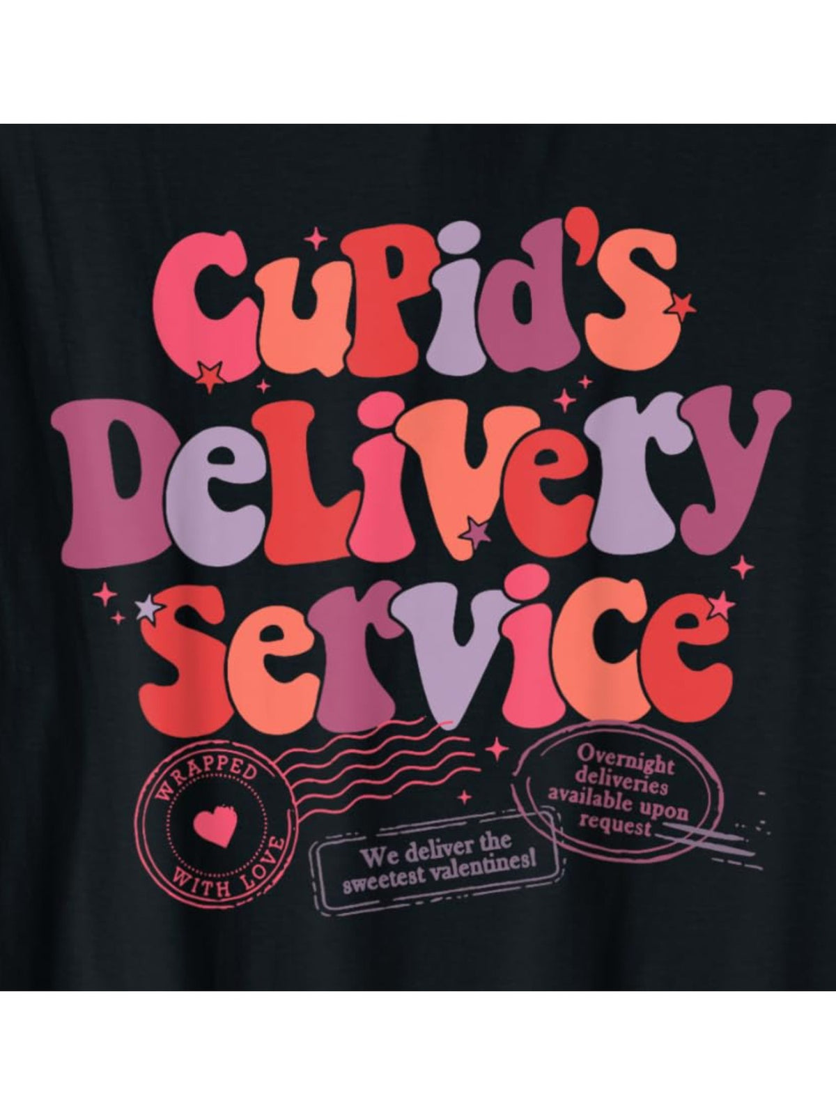 Cupid's Delivery Service Funny Saying Retro Trendy Printed T-shirt, Men's Casual and Comfortable T-shirt Summer, Men's Short-sleeved Top for Everyday Activities Birthday Gift to Men