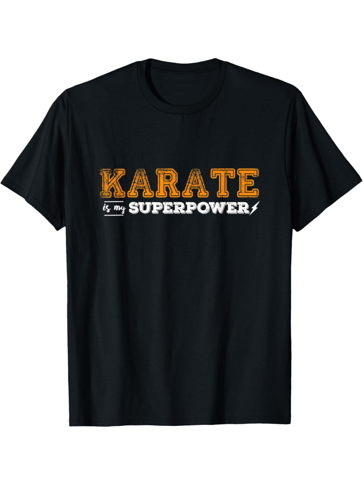 Karate is My Superpower Martial Arts Funny Quotes Retro Trendy Printed T-shirt, Men'S Casual and Comfortable T-shirt Summer, Men'S Short-sleeved Top for Everyday Activities Birthday Gift Valentine'S Day Gift to Men