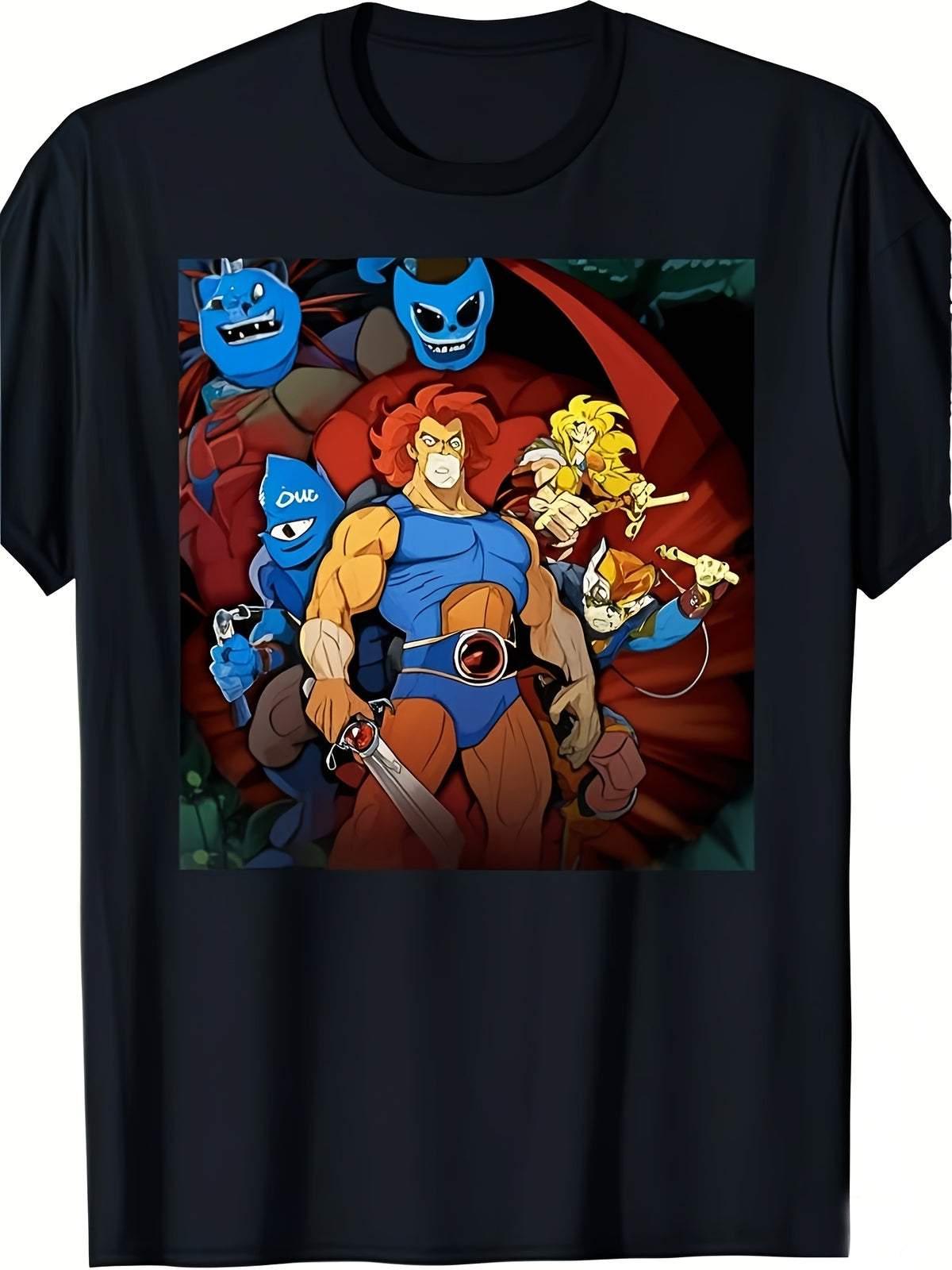 PLUS SIZE Classic American Group Shoot Poster T Shirt, 100% Cotton, Crew Neck, Retro Style, Machine Washable Men'S Four Seasons Casual T Shirt, Men'S Cotton T Shirt