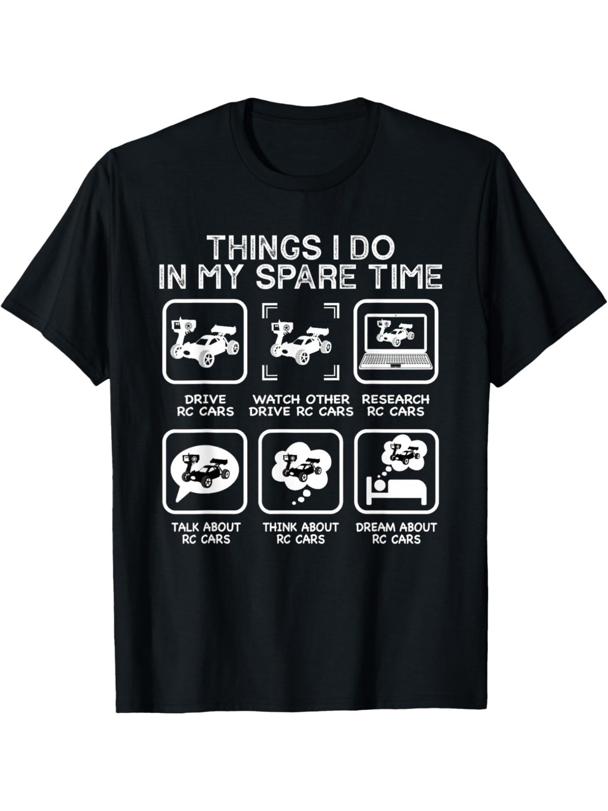 Things I Do In My Spare Time Retro Trendy Printed T-shirt, Men'S Casual and Comfortable T-shirt Summer, Men'S Short-sleeved Top for Everyday Activities Birthday Gift To Men