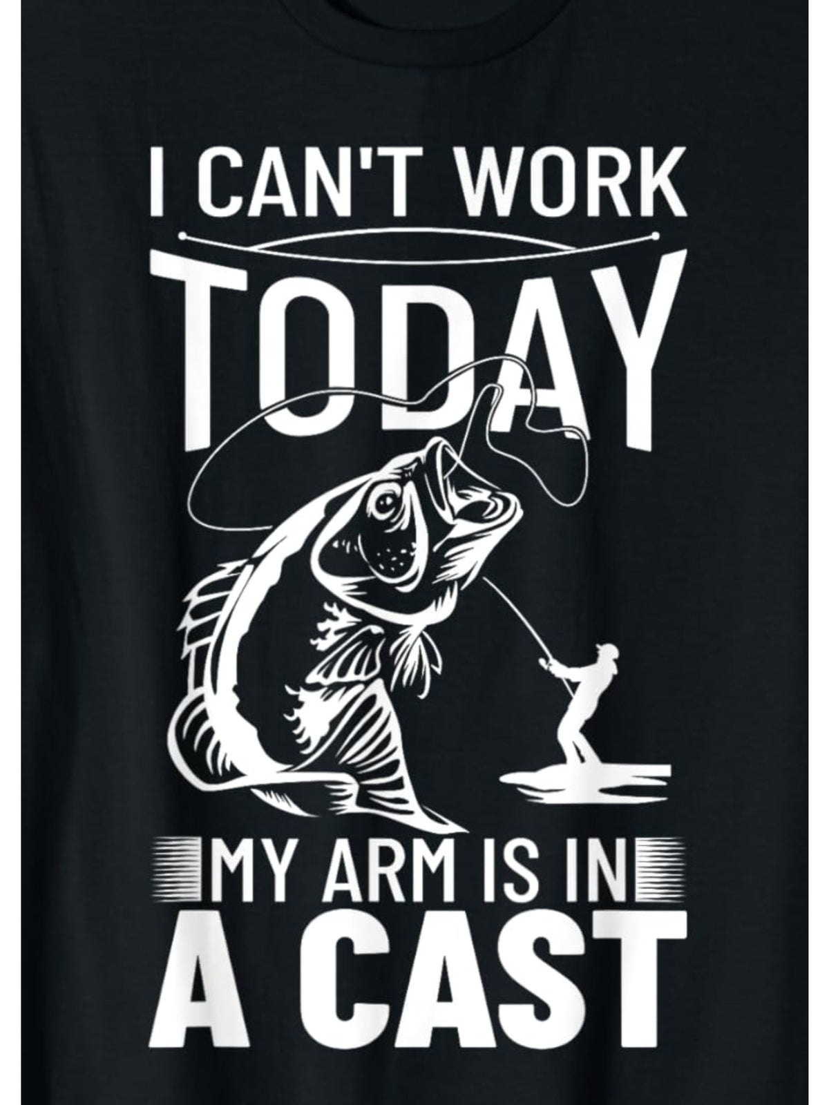 Funny 'I Can't Work Today, My Arm Is In A Cast' Men's T-Shirt - Soft Cotton, Casual & Comfortable Summer Tee for Casual Attire