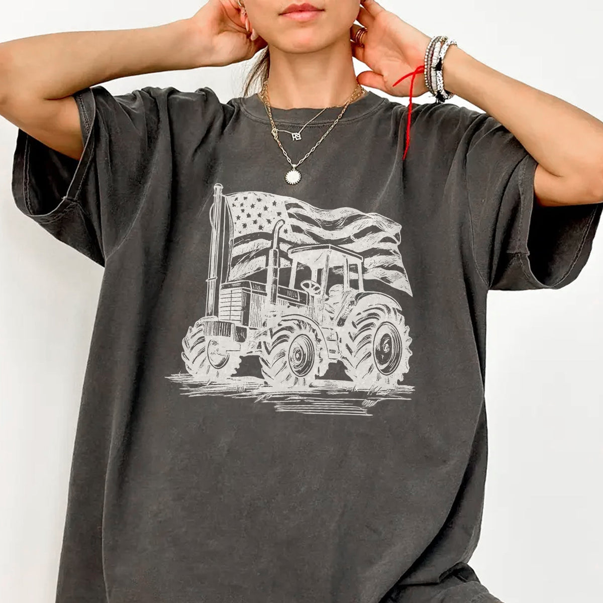 American Flag Tractor Comfort Shirt USA Independence Day Gift LM32 669217