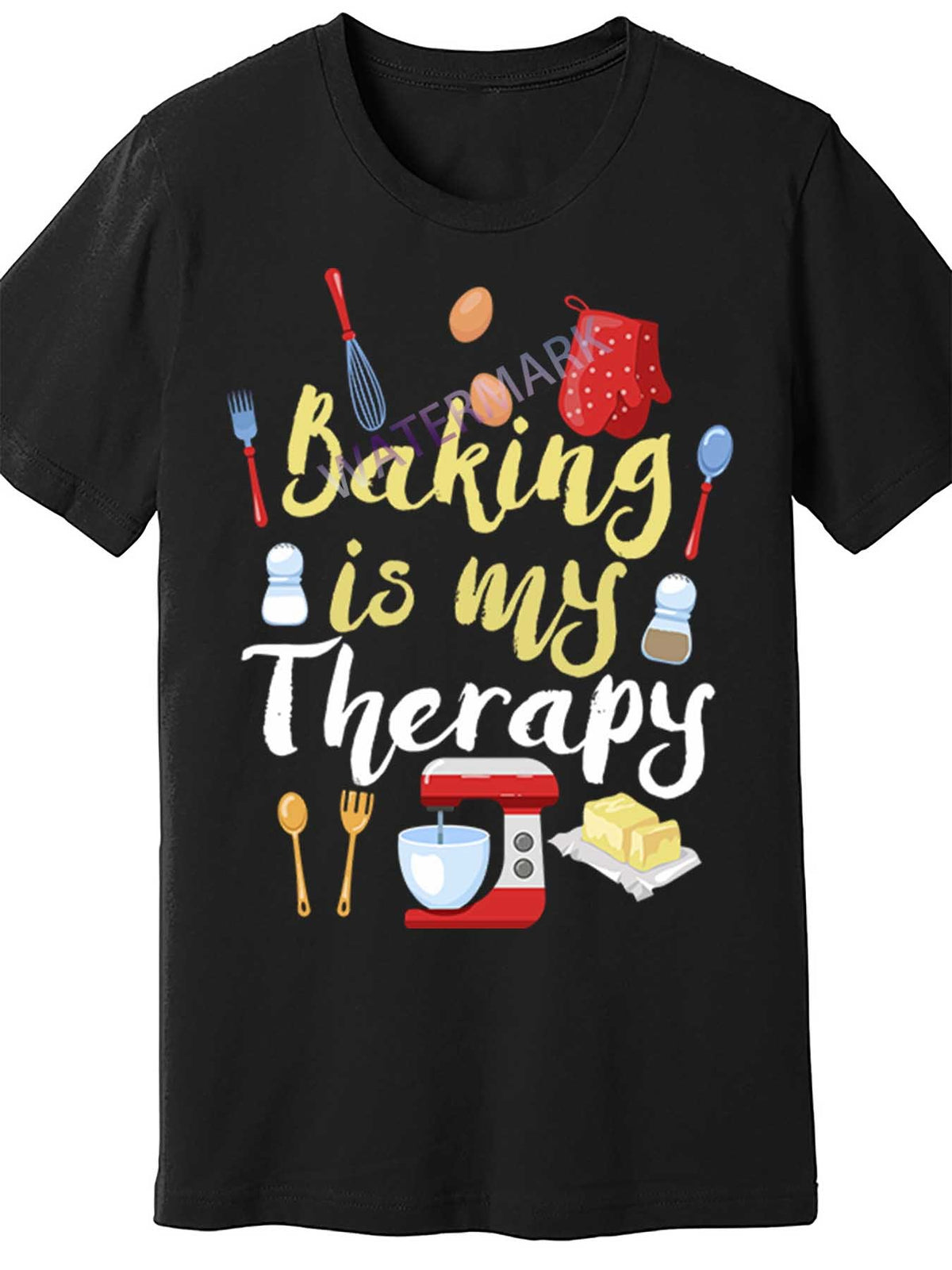 Cake Bakers Baker Chefs Baking Is My Therapy Cupcake Bakers Meaningful Gift 150414 funny Men'S Short Sleeve T-shirt black TT4