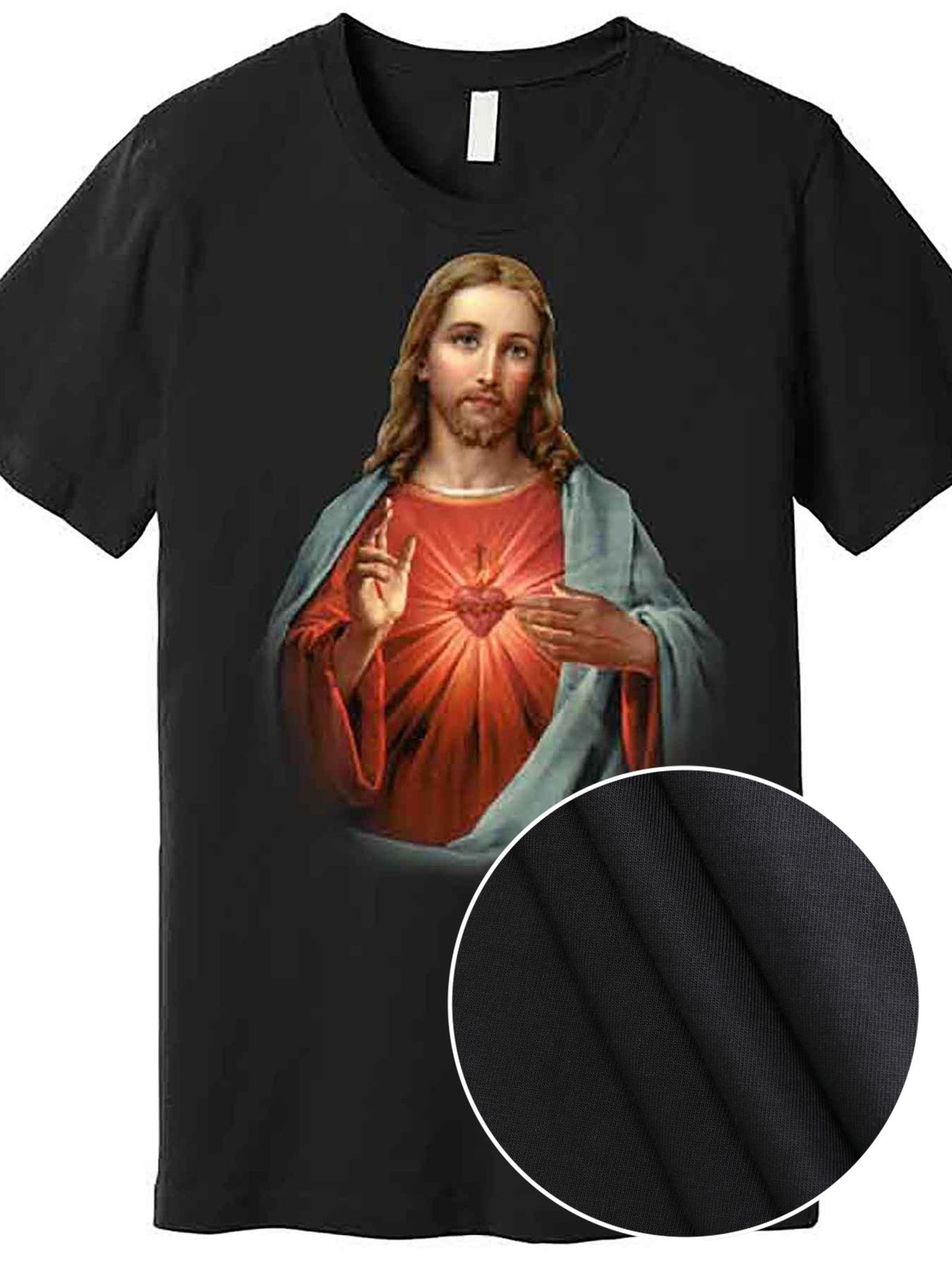 Sacred Heart Of Jesus Premium T-Shirt 227544 funny Men'S Short Sleeve Graphic T-shirt Collection black AA