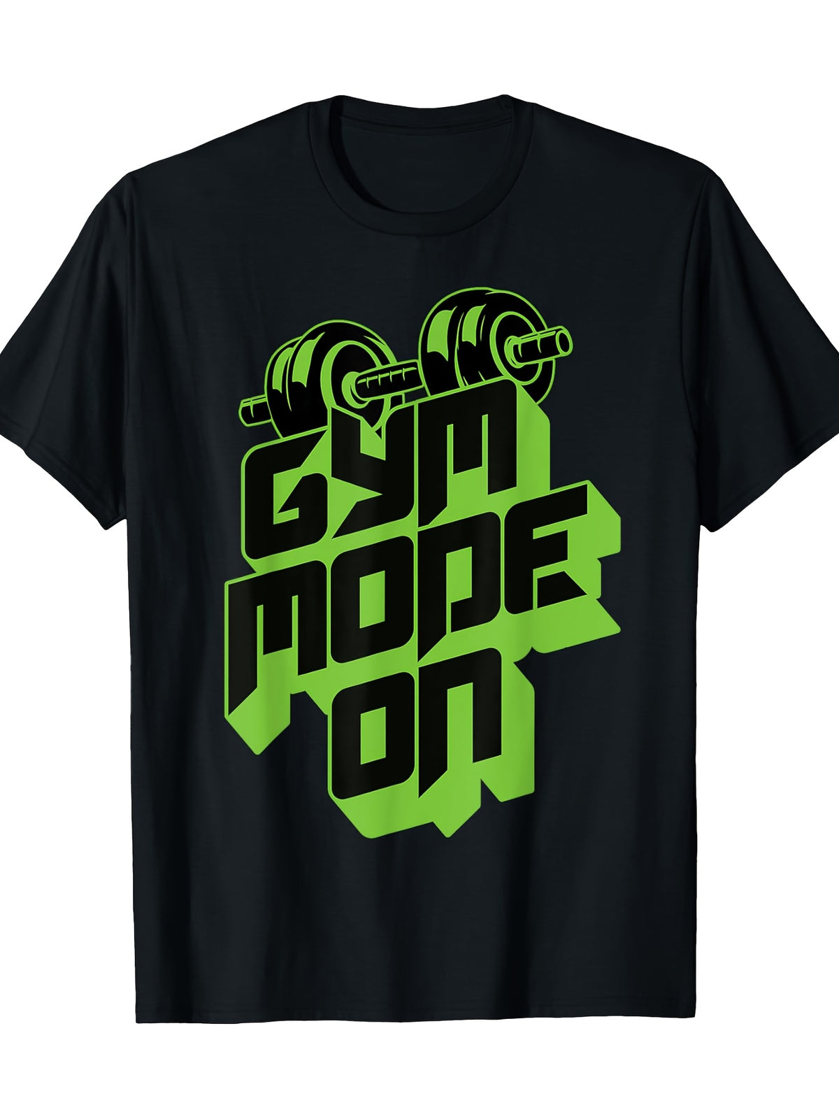 Gym Mode On - Bold Fitness Workout Design T-shirt 100% 180g 1