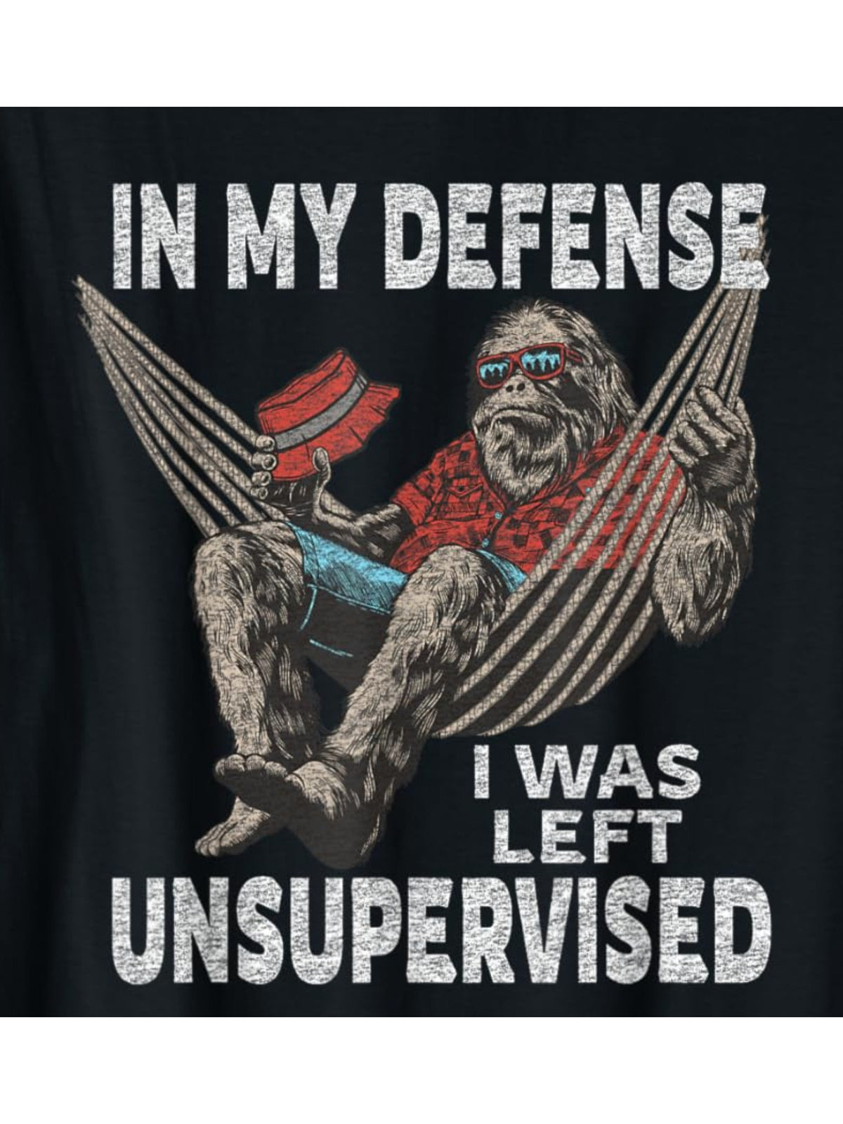 Men's "In My Defense I Was Left Unsupervised" Funny Graphic T-Shirt - Retro Casual 100% Cotton Short-Sleeve Tee for Summer, Casual Attire, Birthday or Valentine's Day Gift