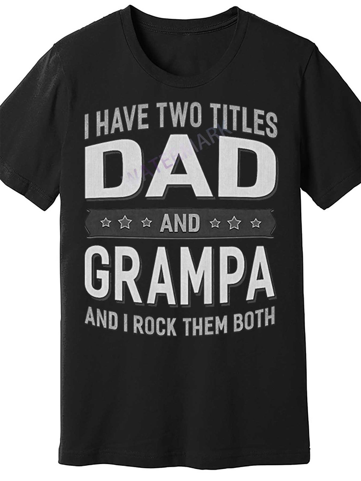 Men's Black Cotton T-Shirt | 'Dad & Grandpa' Humorous Graphic Tee | 100% Cotton | Round Neck, Short Sleeve | Casual Fit | Machine Washable | All-Season Comfort | Ideal for Casual Attire
