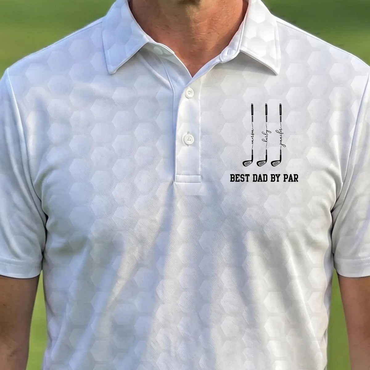 Personalized Best Dad By Par Polo Shirt - Gift For Papa, Grandpa, Golf Lovers, Husband HO82 902360
