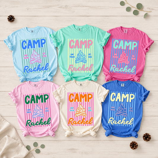 Custom Camp Bach Lake Hiking Mountain Bachelorette Camping Comfort Shirt HO82 903058