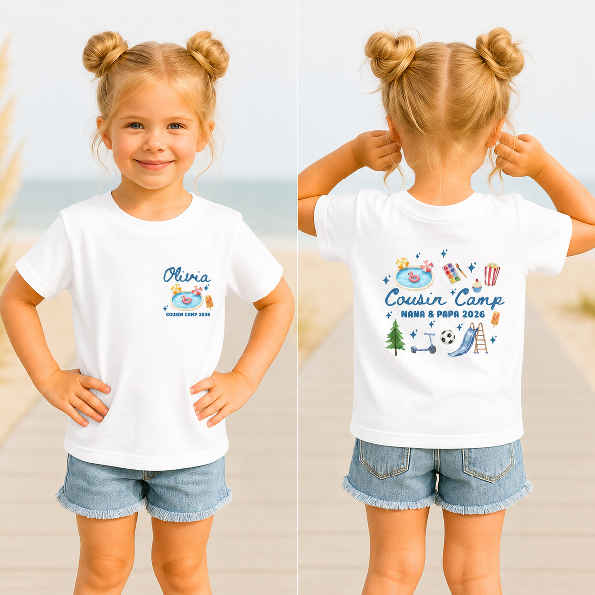Personalized Cousin Camp Matching Back & Front Kid Shirt - Gift for Children, Summer, Birthday Gift HO82 903060