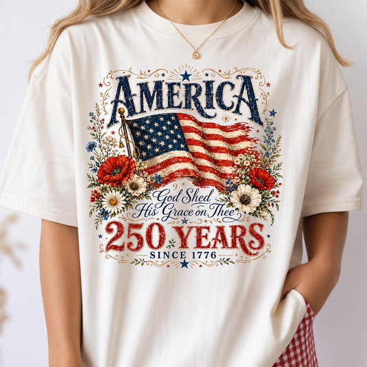 Celebrate 250th Anniversary USA Birthday Comfort Color Shirt CH07 911836