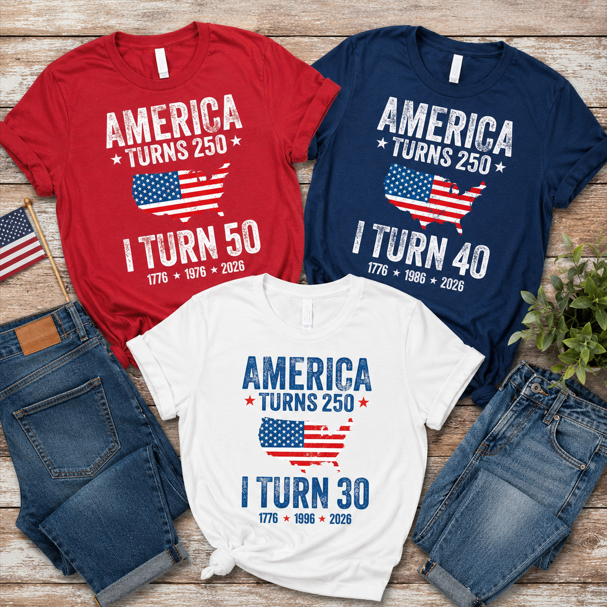 Custom America Turns 250 I Turn Shirt, Matching Usa 250th Anniversary Birthday Tee CH07 911738