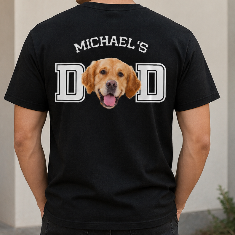 Custom Photo Dog Dad Back Shirt Gift For Dog Dad Mom CH07 911510