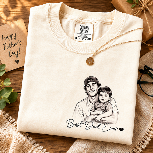 Custom Best Dad Ever Photo Comfort Shirt For Dad, Fathers Day Gifts CH07 911652