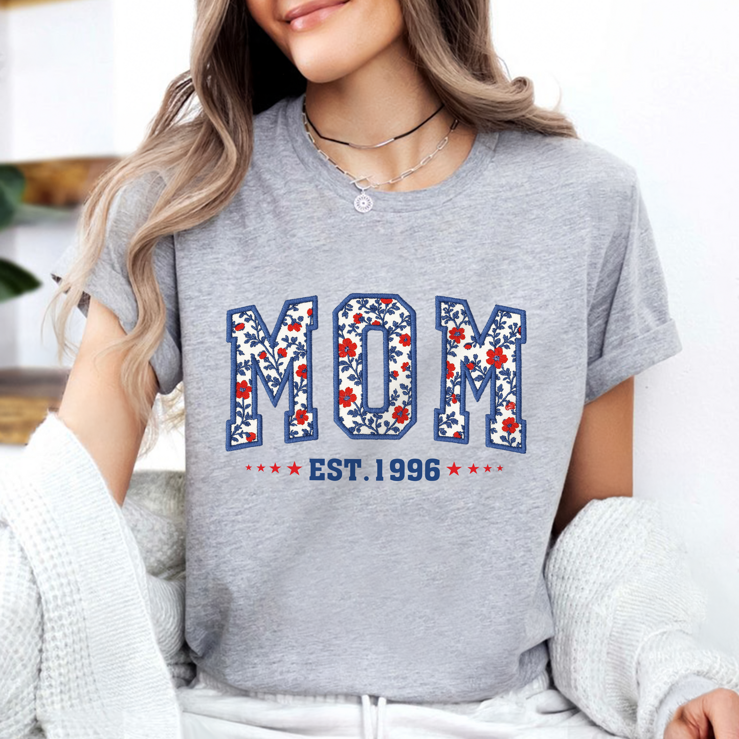 Personalized Floral Dad Mom USA Est Year Bright Shirt LM32 895475