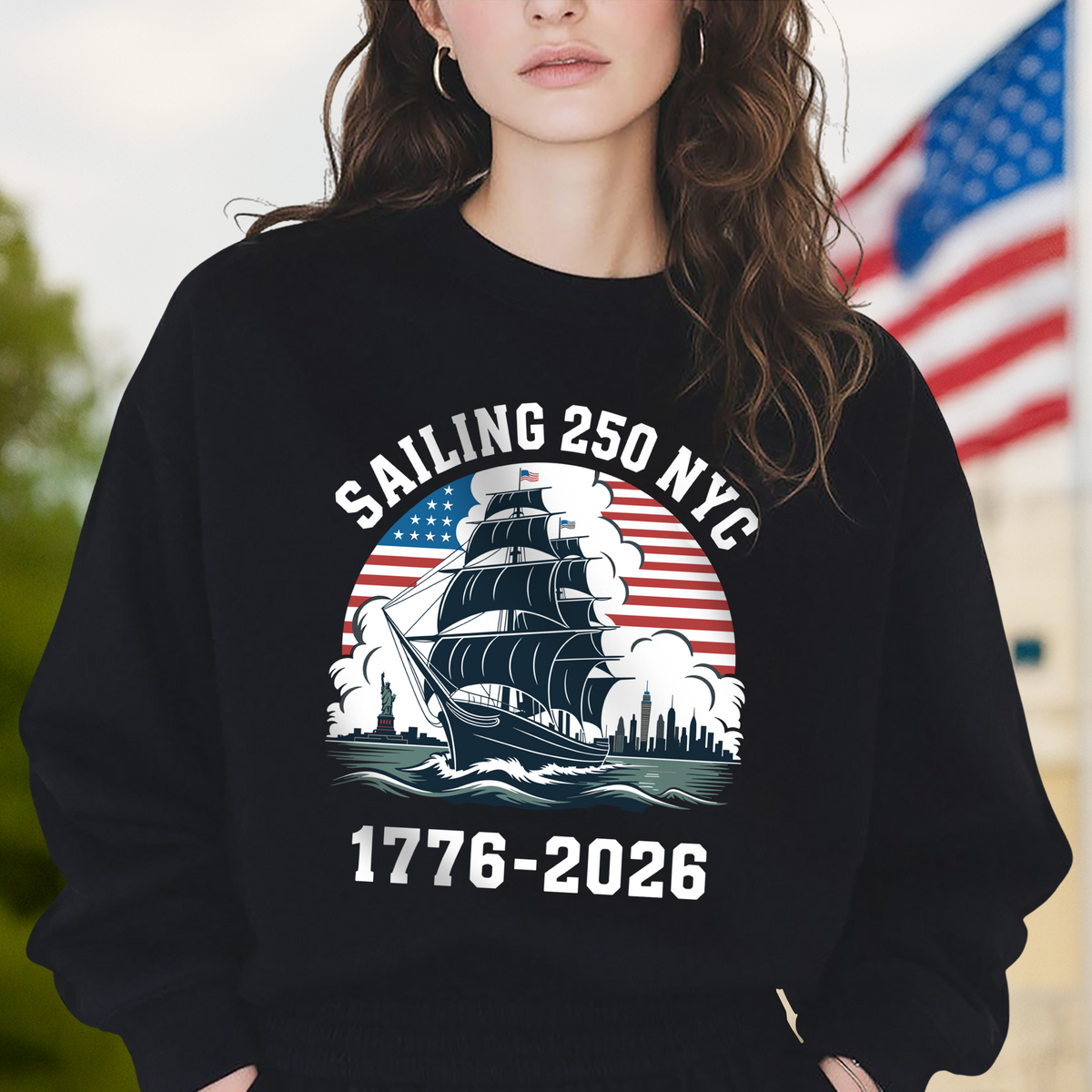 America 250th Anniversary 250 Years NYC USA Dark Shirt CH07 896694