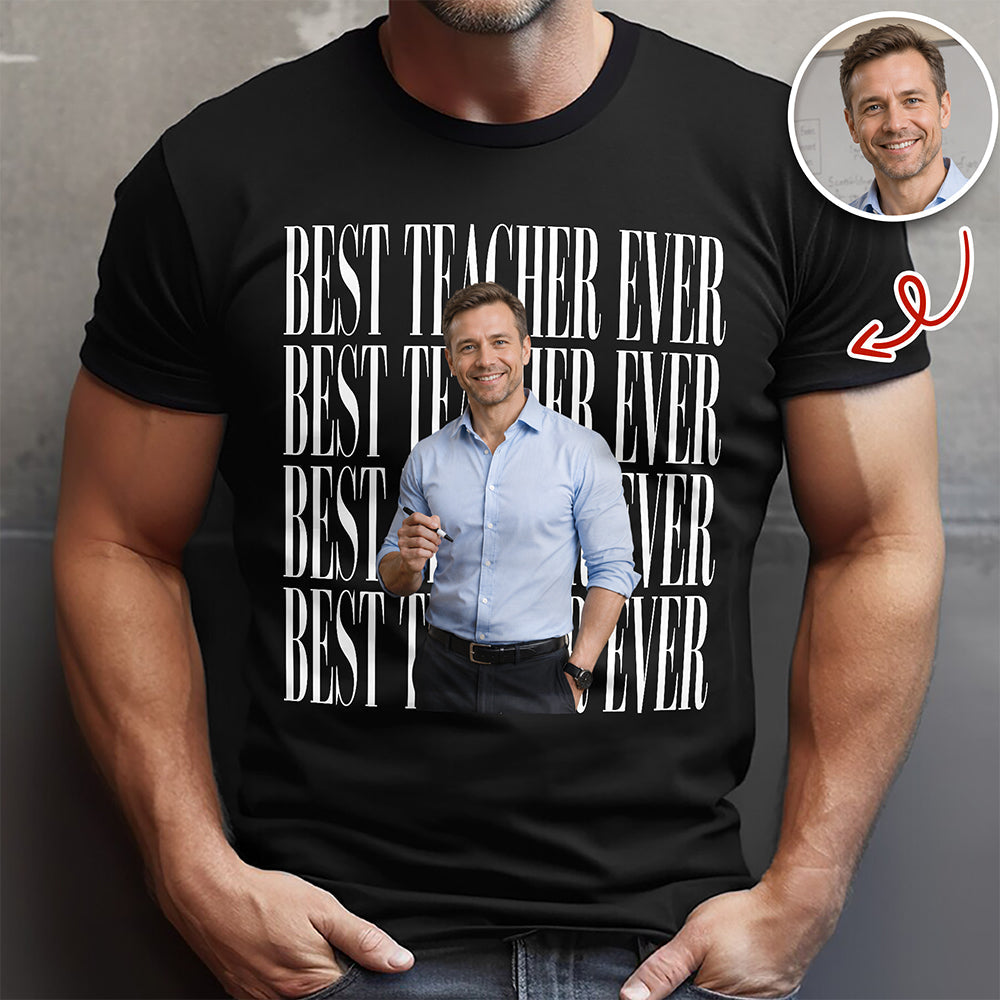 Personalized Vintage Photo Best Teacher Ever Comfort Shirt HA75 921706