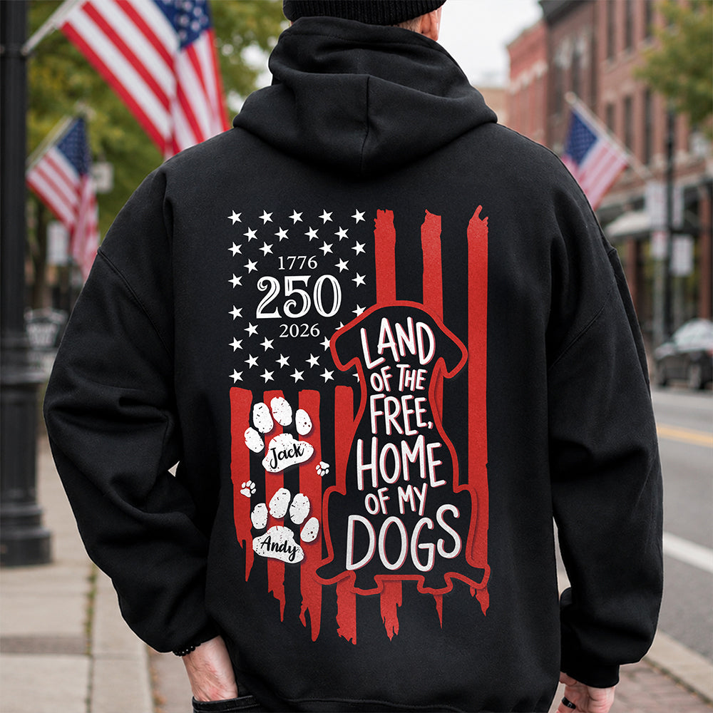 Celebrating 250 Years with My Best Friend | Patriotic Dog Dark Shirt Back HA75 921636