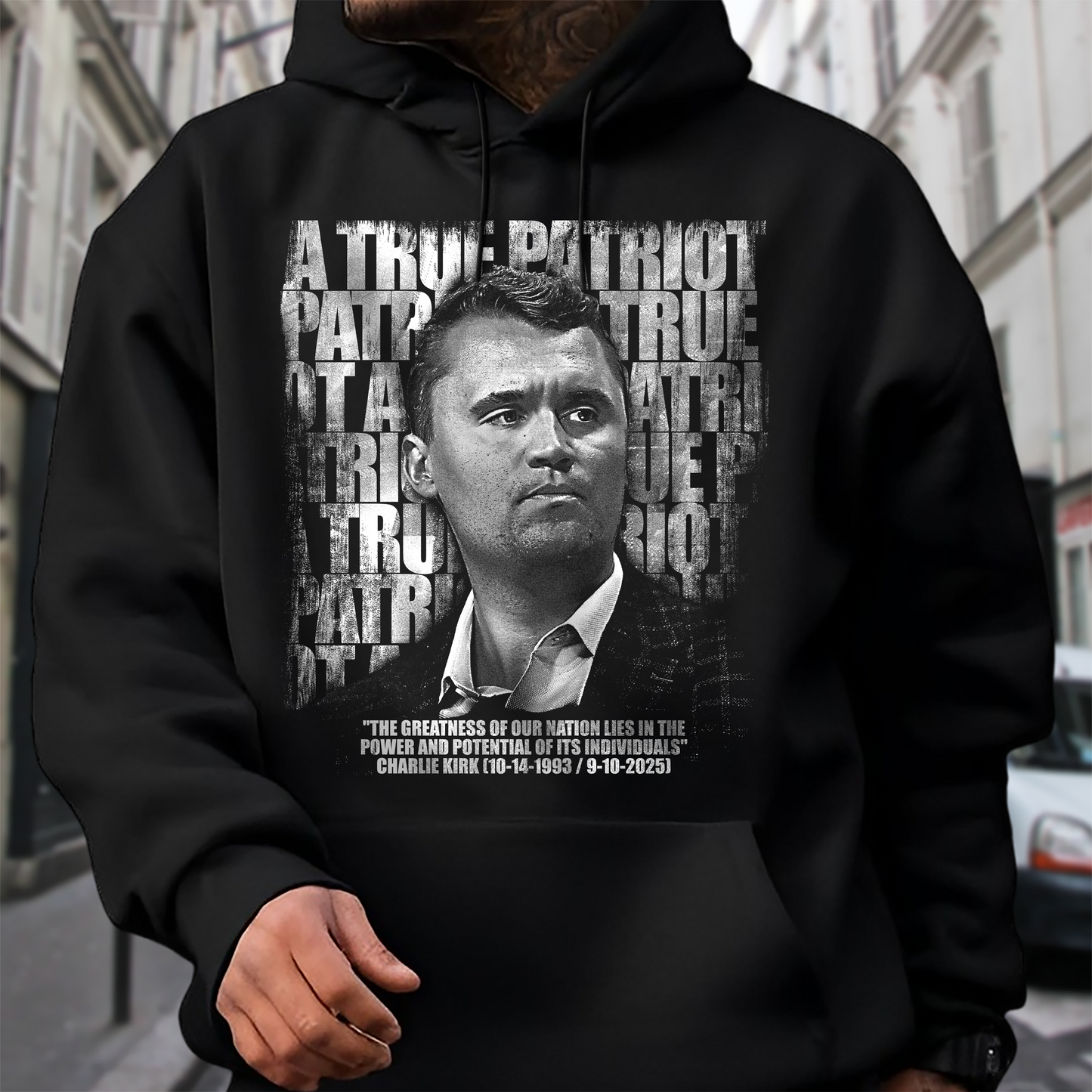 Charlie Kirk Memorial ¨C A True Patriot Tribute Remembrance Dark Shirt LM32 65525