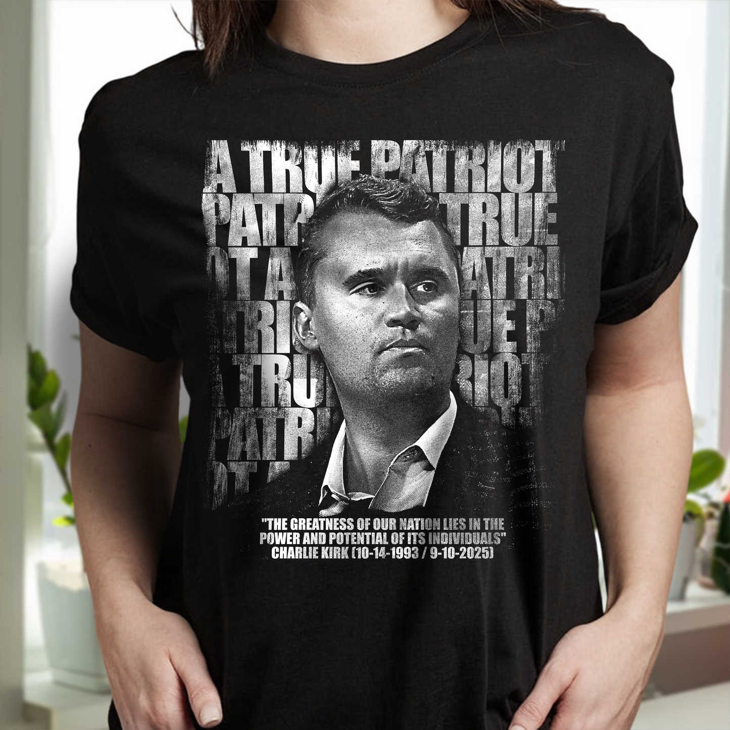 Charlie Kirk Memorial ¨C A True Patriot Tribute Remembrance Dark Shirt LM32 65525