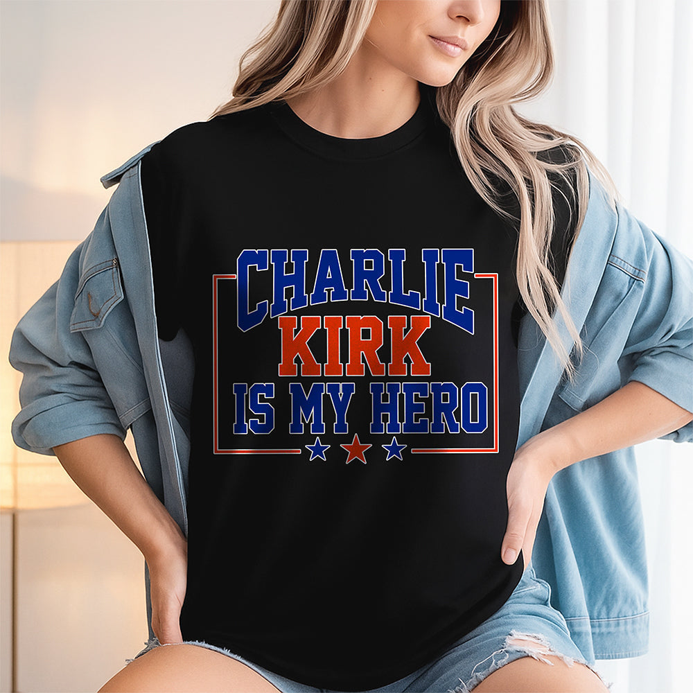 Charlie Kirk Is My Hero Dark Shirt TH10 64471