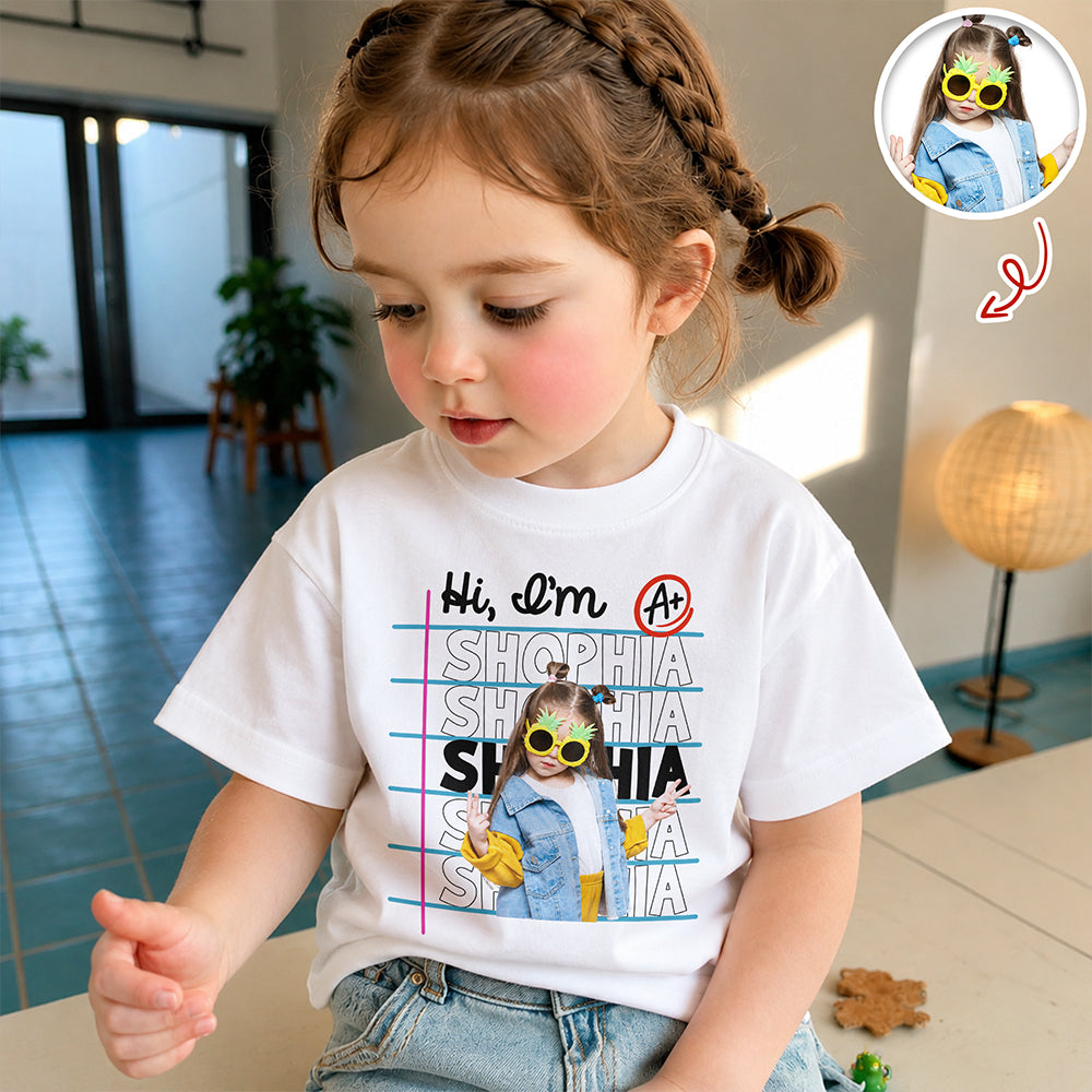 Custom Kid Photo Back To School Shirt - First Day Of School Outfit TH10 170271