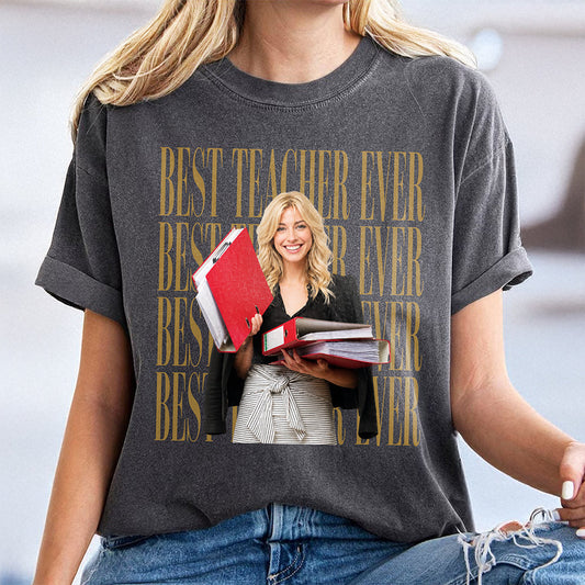 Personalized Vintage Photo Best Teacher Ever Comfort Shirt HA75 921706