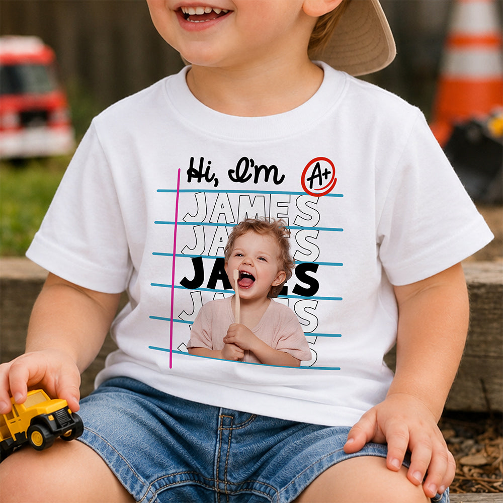 Custom Kid Photo Back To School Shirt - First Day Of School Outfit TH10 170271