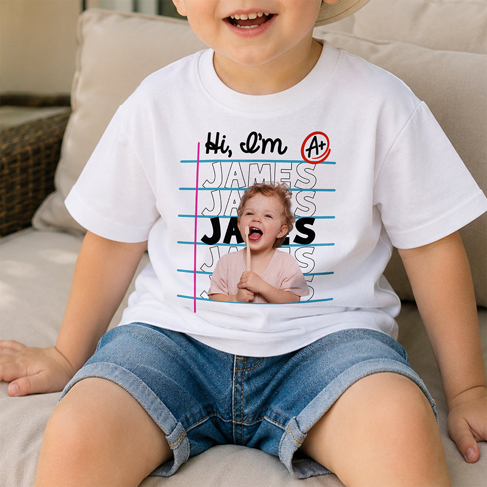 Custom Kid Photo Back To School Shirt - First Day Of School Outfit TH10 170271